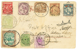 "AROUND THE WORLD" : 1900 ZANZIBAR + BEA + FRANCE + NATAL (tear) + ZAR + SUDAN + EGYPT + GB Canc. On Card Redirected. Vf - Other & Unclassified