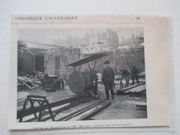 PARIS - Travaux Exposition Universelle De 1900 - Machine à Perforer Les Fers -  Coupure De Presse De 1898 - Andere Geräte