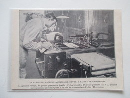 Machine Outil - Machine Américaine "SMYTH" à Emboiter    - Coupure De Presse De 1921 - Andere Geräte