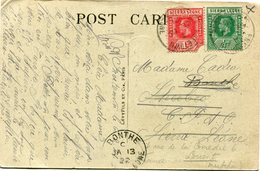 SIERRA LEONE CARTE POSTALE -FREETOWN -THE FRENCH CONSULATE DEPART FREETOWN DE 14 21 POUR LA SIERRA LEONE PUIS POUR LA... - Sierra Leona (...-1960)