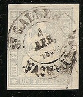 Schweiz, Strubel Ab 1854,27D, Sf Gelb, St. Gallen 4. Apr.18??, Eckrandstück RO,  Siehe Scan! - Gebraucht