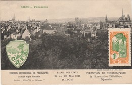 DIJON  21 COTE D'OR  PANORAMA EXPOSITION DE TIMBRES POSTE  CONCOURS INTERNATIONAL 24/29 MAI 1911 - Dijon