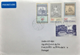 Czech Republic, Circulated Cover To Portugal, "Batuv Channel", "Ships", "Architecture", 2015 - Briefe U. Dokumente