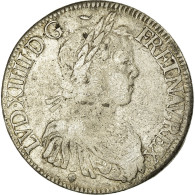 Monnaie, France, Louis XIV, Écu à La Mèche Longue, Ecu, 1653, Toulouse, TB - 1643-1715 Louis XIV The Great