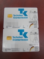 Versicherten Karte,Techniker Kranken Kasse Chip Cards, Two Different Chip - Altri & Non Classificati