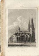 LUBECK EGLISE S.TE MARIE 1835 INCISIONE DI LEMAITRE - Estampes & Gravures