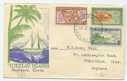 1948 Tokelau Islands Brief Fakaofo Nach Cheltenham Großbritannien - Cartas & Documentos