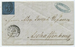 1855 AD Thurn & Taxis Brief Frankfurt Nach Aschaffenburg - Lettres & Documents