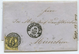1859 AD Thurn & Taxis Brief Frankfurt Nach München - Storia Postale