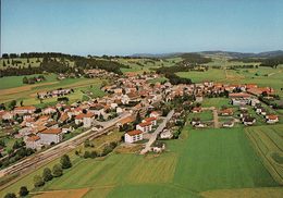 Saignelégier JU Vu D'avion, Chemin De Fer Et Gare (14332) CM 10x15 - Saignelégier