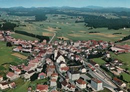 Saignelégier JU Vu D'avion, Chemin De Fer Et Gare (11996) CM 10x15 - Saignelégier