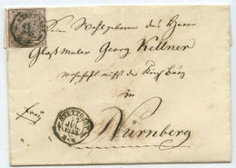 1855 AD Württemberg Brief Stuttgart Nach Nürnberg - Briefe U. Dokumente