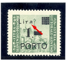 Italy, Yugoslavia - PS No. 8 With Error Of Overprint D08-32, Novakovic, MNH - Jugoslawische Bes.: Slowenische Küste