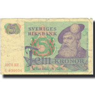 Billet, Suède, 5 Kronor, 1978, 1978, KM:51d, B+ - Sweden