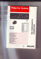 Brochure Mode D 'emploi Philips Car Systems / Rds Tuner Cassette Combination - Audio-video