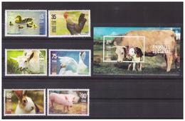 2019 Domestic Animals 6 Values Set+s/s  MNH - Used Stamps