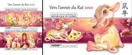 Guinea 2019, Year Of The Rat, 4val In BF +BF - Astrology