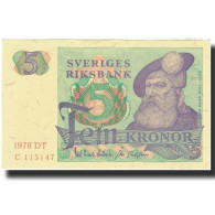 Billet, Suède, 5 Kronor, 1978, 1978, KM:51d, TTB+ - Svezia