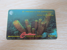 GPT Phonecard,142CSVB Yellow Tube Sponge,used - St. Vincent & Die Grenadinen