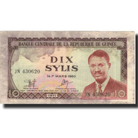 Billet, Guinea, 10 Sylis, 1960, 1960-03-01, KM:16, TTB+ - Guinée