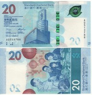 HONG KONG  New $ 20. Tea Pot Serie  Newly Issued. Date S 1.1.2018.  (issued 2020)  .Standard Chartered Bank. - Hong Kong
