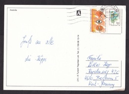 Turkey: Picture Postcard Kemer To Germany, 1990, 2 Stamps, Organ Donation Transplant, Heart, Eye, Kidney (minor Damage) - Brieven En Documenten