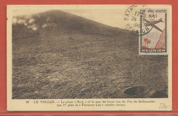 REUNION CARTE POSTALE AFFRANCHIE DE 1945 DE SAINT PIERRE - Storia Postale