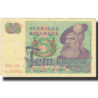 Billet, Suède, 5 Kronor, 1965-1981, KM:51d, TTB - Suède