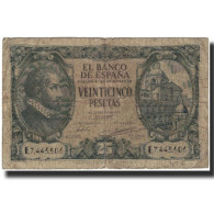 Billet, Espagne, 25 Pesetas, 1940-01-09, KM:116a, B - 25 Peseten
