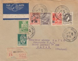 LETTRE. ALGERIE. 1944. RECOMMANDE PHILIPPEVILLE POUR DAKAR   / 2 - Brieven En Documenten