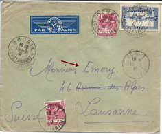 Algérie Bougie Constantine 1941 Lettre Par Avion Pour La Suisse. Lausanne - Covers & Documents