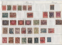 POLOGNE  COLLECTION DE TIMBRES MONTES SUR PAGES D'ALBUM  A IDENTIFIER   VOIR LES SCANS - Sammlungen