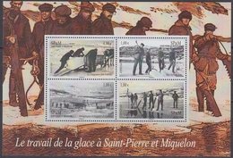 St. Pierre Et Miquelon 2008 - Ice Harvesting - Miniature Sheet ** MNH - Blocs-feuillets