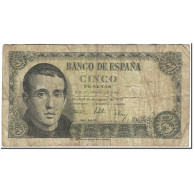 Billet, Espagne, 5 Pesetas, 1951, 1951-08-16, KM:140a, B+ - 5 Peseten