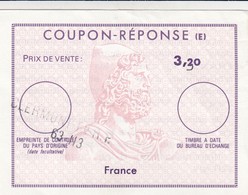 COUPON-REPONSE. E. FRANCE 3,20 RECTIFIÉ 3,30. CLERMONT Fd RP / 63 N3    / 2 - Antwoordbons