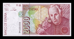 España Spain 2000 Pesetas 1992 (1996) Pick 164 Capicua Radar 2222222 SC UNC - [ 4] 1975-…: Juan Carlos I.