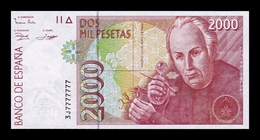 España Spain 2000 Pesetas 1992 (1996) Pick 164 Capicua Radar 7777777 SC UNC - [ 4] 1975-…: Juan Carlos I.