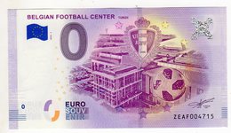 2018-1 BILLET TOURISTIQUE BELGIQUE 0 EURO SOUVENIR N°ZEAF004715 BELGIAN FOOTBALL CENTER TUBIZE - Prove Private