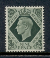 GB 1937-39 KGVI Portrait 9d Deep Olive Green MLH - Ohne Zuordnung