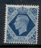 GB 1937-39 KGVI Portrait 10d Royal Blue MLH - Ohne Zuordnung