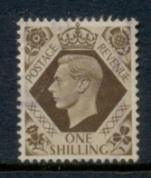 GB 1937-39 KGVI Portrait 1/-brown FU - Sin Clasificación