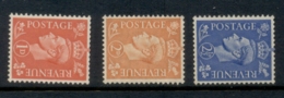 GB 1941-42 KGVI Portrait 1,2,2.5d Wmk. Sideways (2d Crease) MLH - Zonder Classificatie