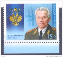 2014. Russia,  M. Kalashnikov, Arms Designer, 1v,  Mint/** - Nuovi