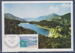 Lac D'Engolasters Andorre Carte Postale 1er Jour Andorre-La Vieille 28 Août 1971 N°163A - Cartas Máxima