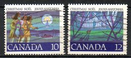 CANADA. N°643-4 Oblitérés De 1977. Noël Chez Les Indiens. - Indianer