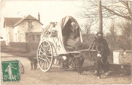 41 - SAINT-AMAND-LONGPRÉ (5, Av. Du Pdt Grellet) - CARTE-PHOTO Gros Plan CONVOI INSOLITE - (env. De Vendôme) - MISÈRE - Saint Amand Longpre