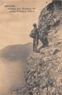 01340 "GESAURE: EINSTIEG ZUM WESTGRAT DES GROBEN BUCHSTEIN, 224 M" ANIMATA. CART  SPED 1922 - Alpinisme