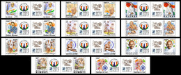 JOINT Issue 2019-20 - M. Gandhi INPEX 2019, 11 Strips. Complete Set - Joint Issues
