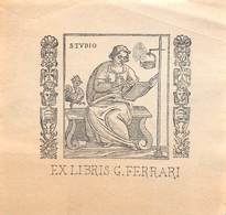 01349 "EX LIBRIS - G. FERRARI - STUDIO" ORIGINALE - Exlibris
