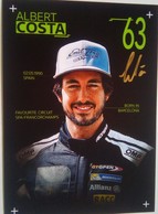 Albert Costa ( Spanish Race Car Driver) - Autografi
